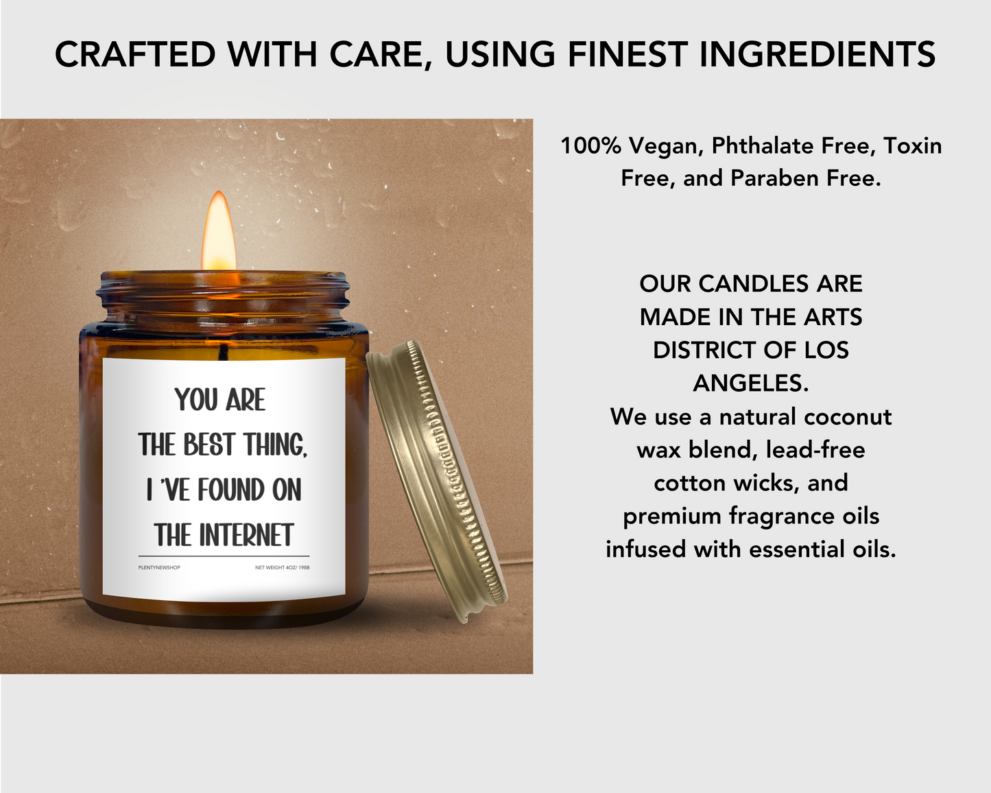 Personalized Scented Candle - "You Are the Best Thing I've Found on the Internet" Funny Romantic Gift