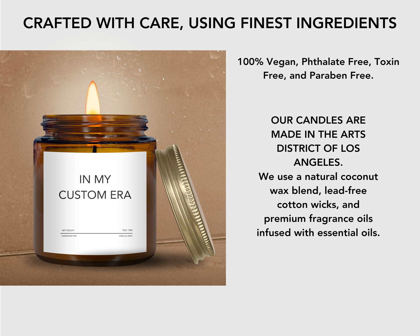 In My Custom Era Candle - Personalized Aesthetic Soy Candle, Trendy Self-Care Gift, Custom Text Scented Candle, Cozy Home Decor