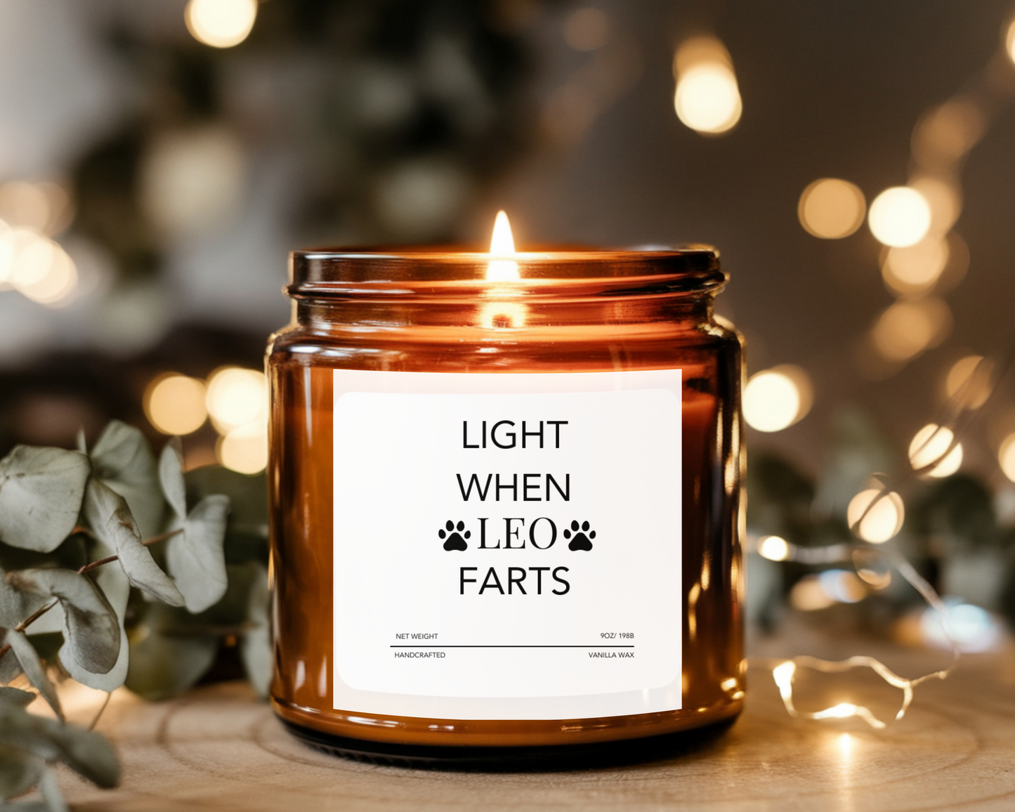 Funny Pet Candle - "Light When [Pet Name] Farts", Custom Dog Owner Gift, Pet Lover Candle, Personalized Soy Wax Candle, Funny Gift for Pet Parents