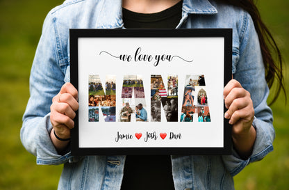 Personalized Nana Photo Collage - Custom Gift for Grandma