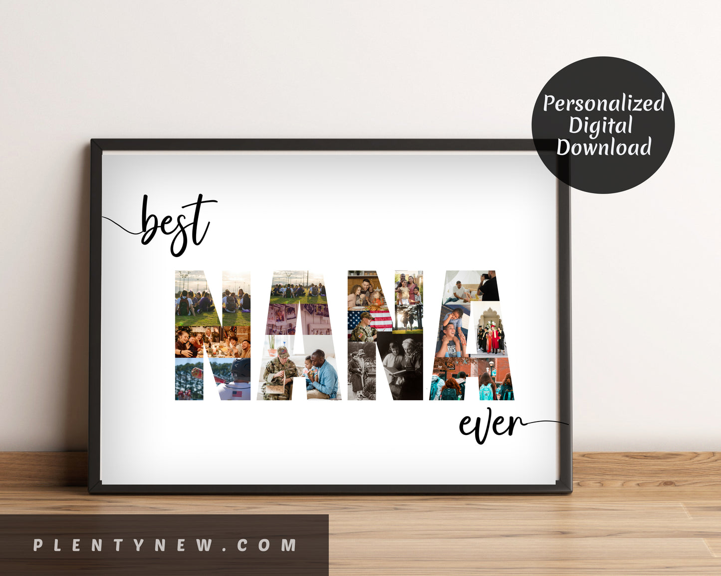 Personalized Nana Photo Collage - Custom Gift for Grandma