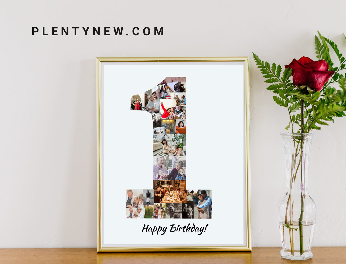 1st Birthday Photo Collage – Personalized Photo Gift for Baby’s First Year