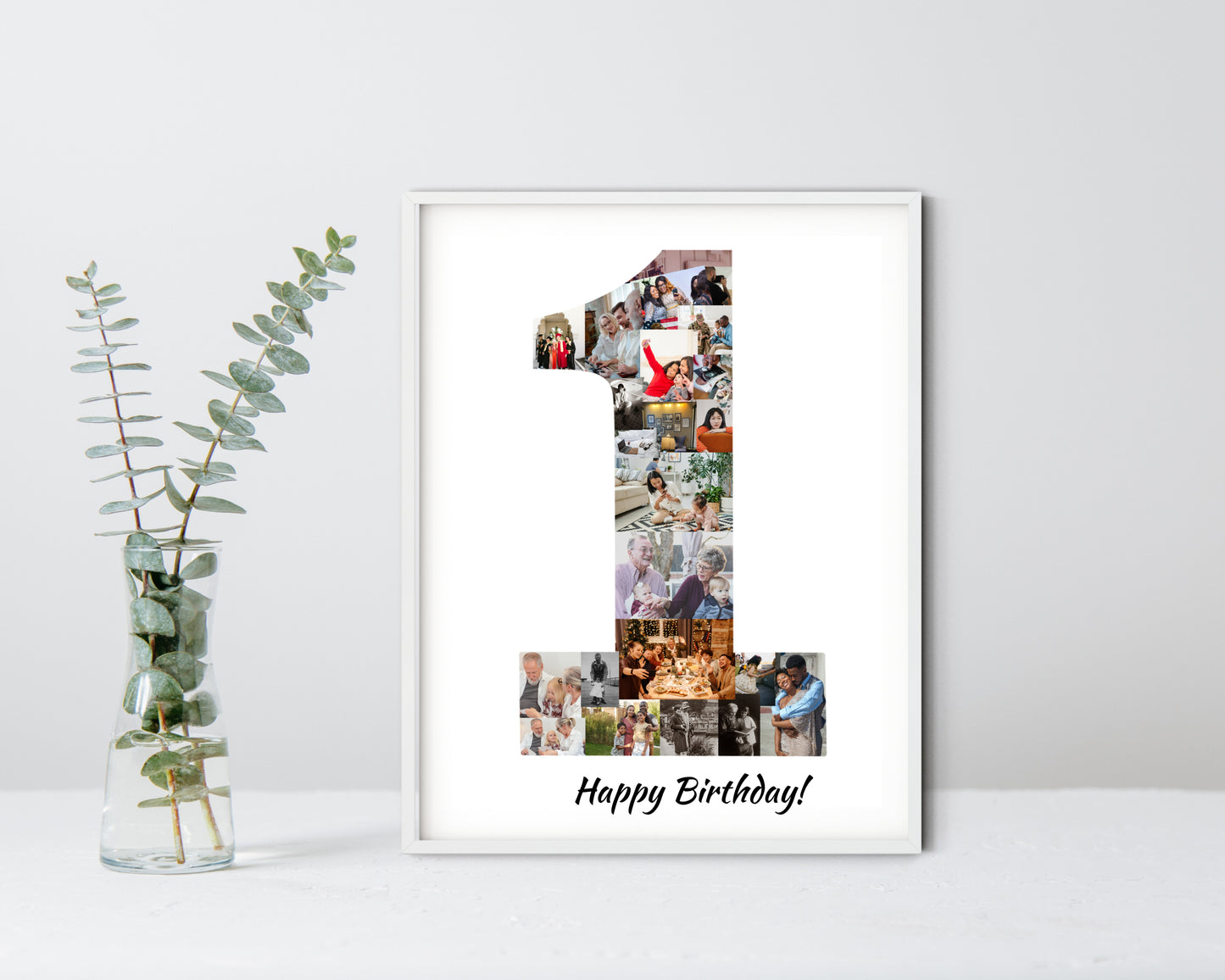 1st Birthday Photo Collage – Personalized Photo Gift for Baby’s First Year