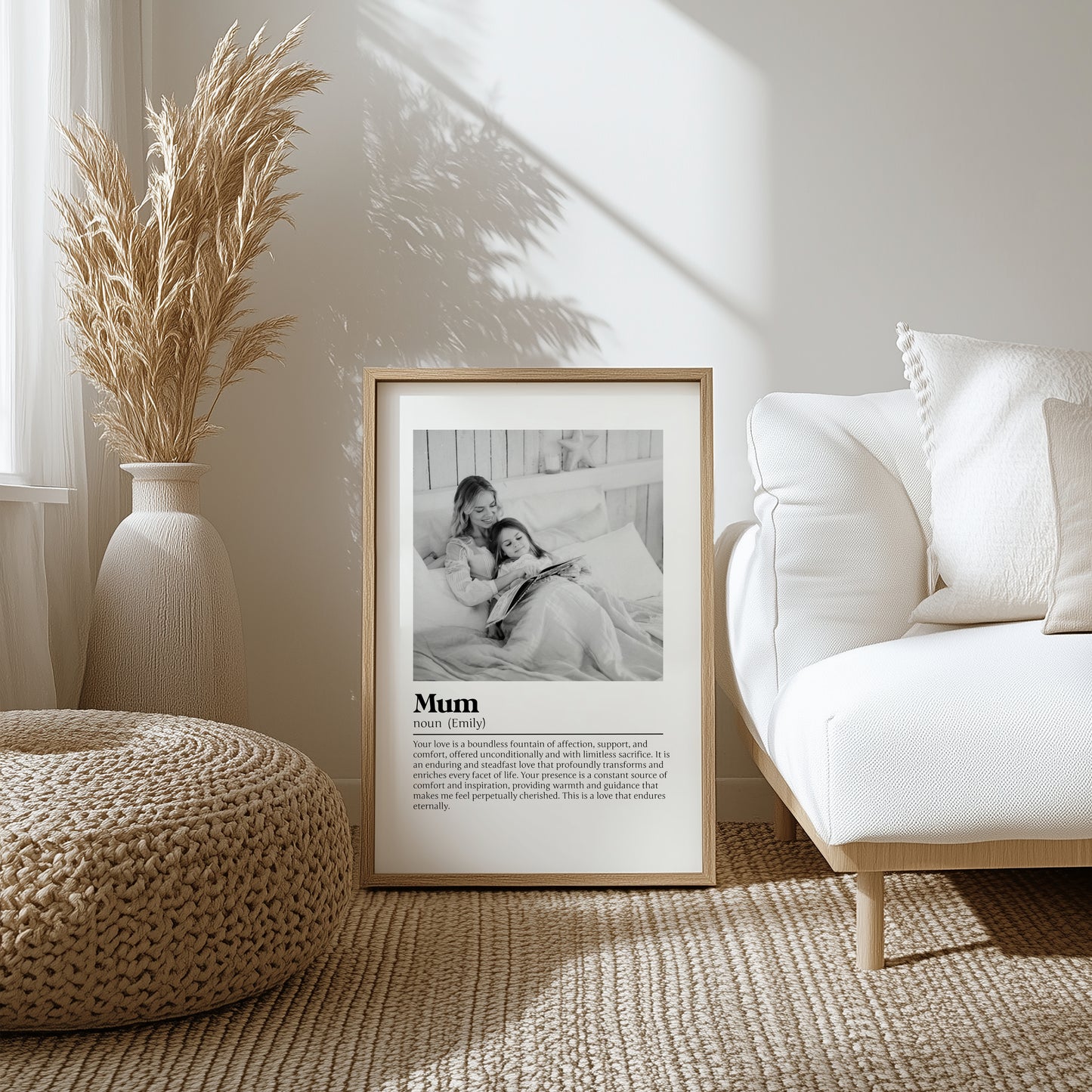 Personalized Mum Definition Print – Custom Mother's Day Gift | Framed Wall Art