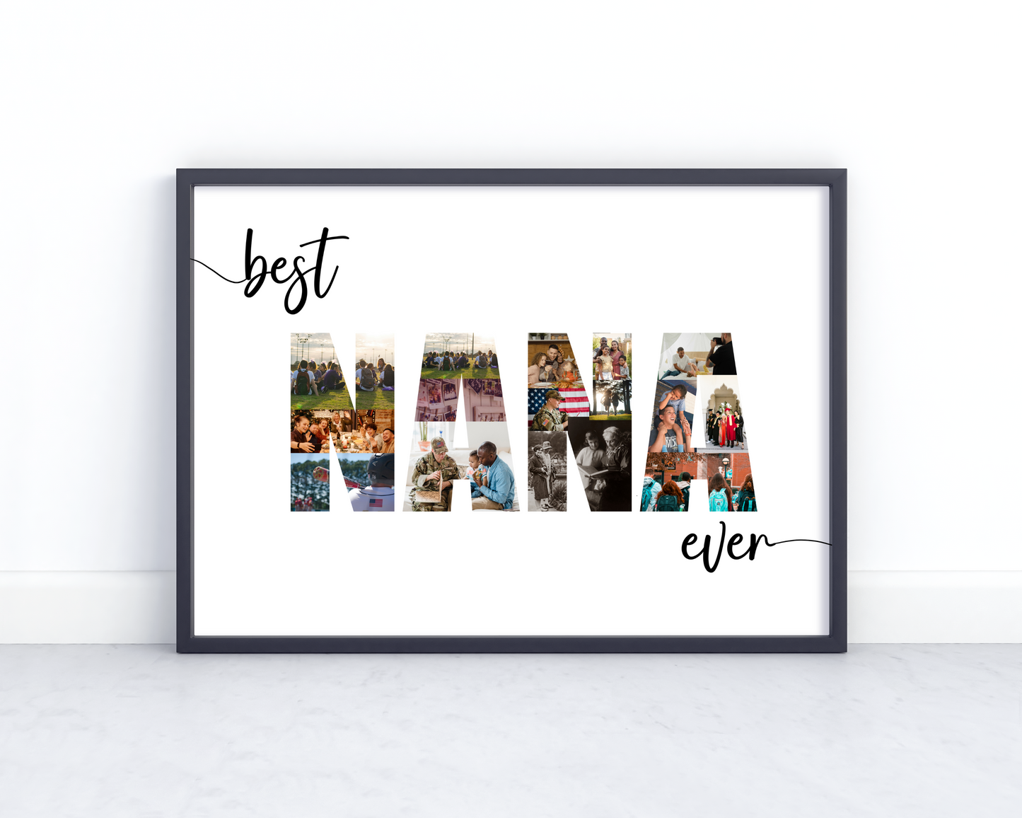 Personalized Nana Photo Collage - Custom Gift for Grandma