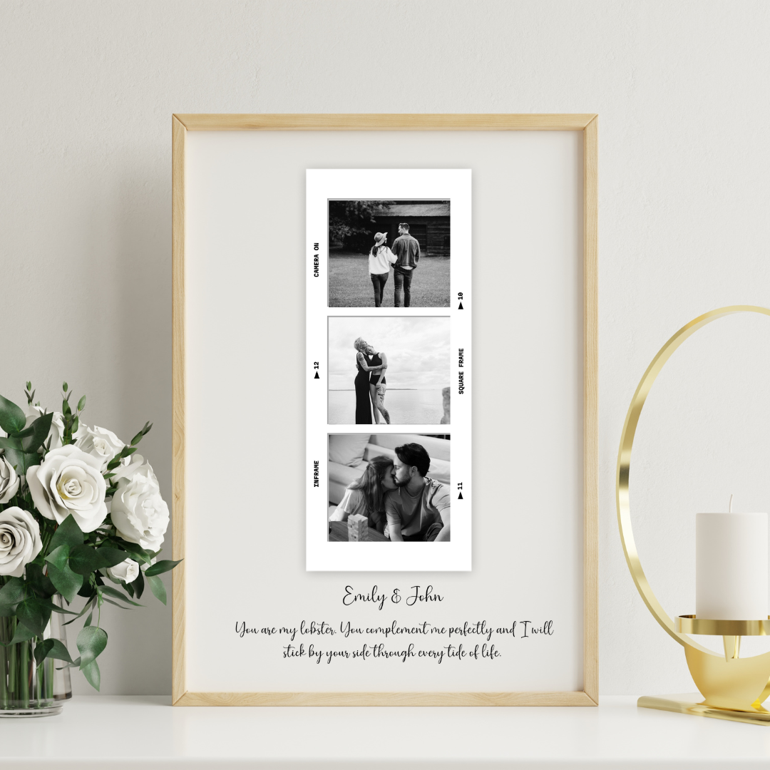 Personalized Lobster Polaroid Gift - Custom Photo Keepsake for Friends, Couples, and Loved Ones