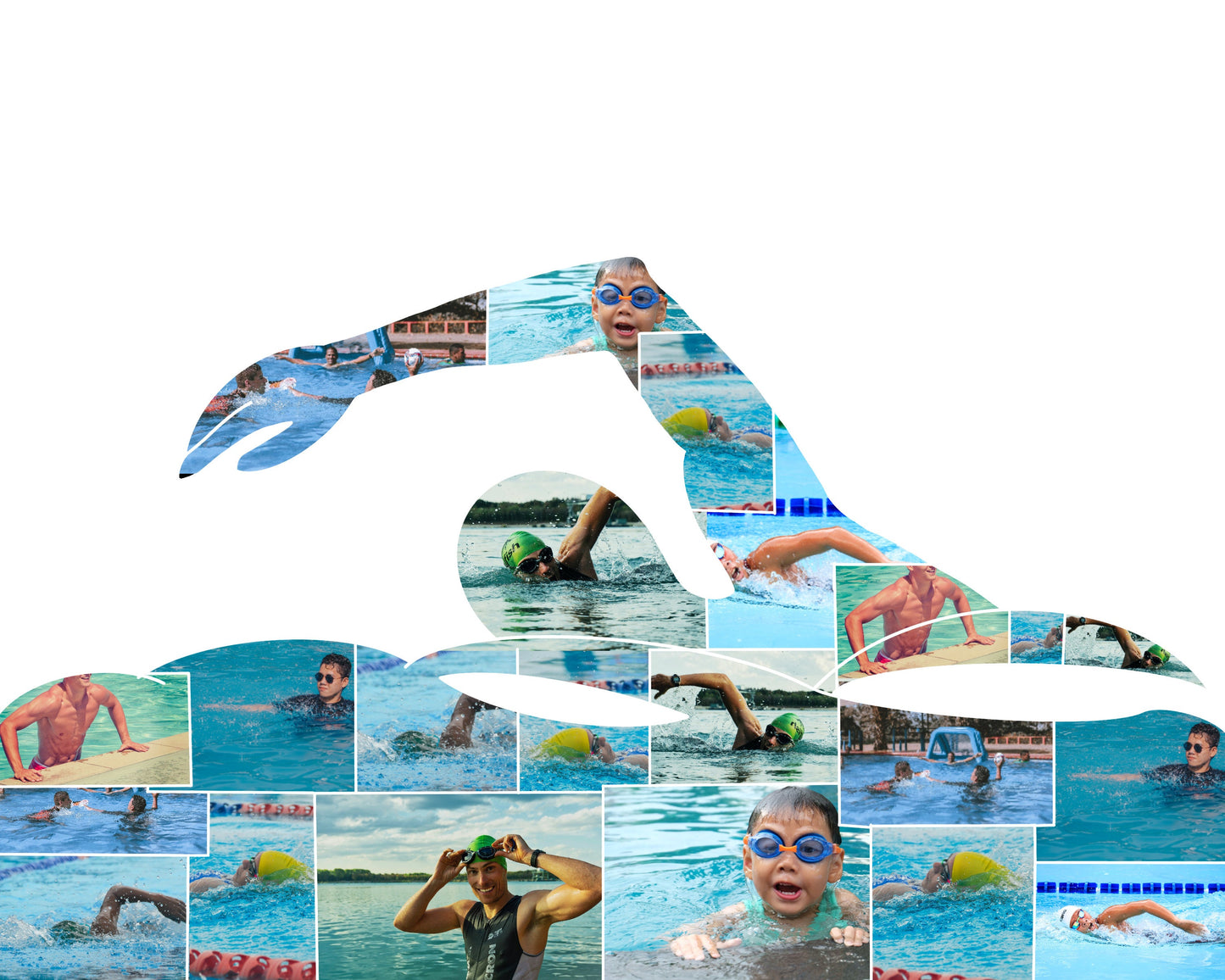 Swimmer Photo Collage-Swimming Collage-Swimmer Gift-Swimmer Collage-Gift For Swimming Coach Gift-Printable Collage-Custom Collage-Sport Gift