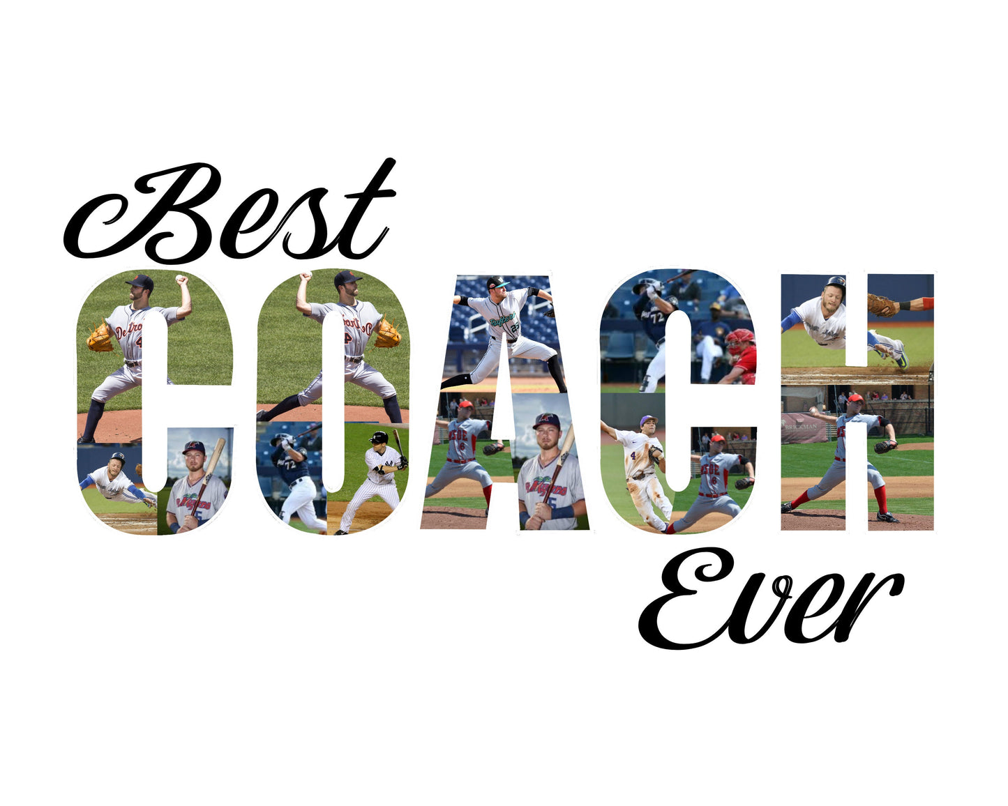 Coach Photo Collage-Sport Coach Collage-Gift For Coach-Coach Gift-Personalized Collage-Custom Collage-Printable Collage-Baseball Football