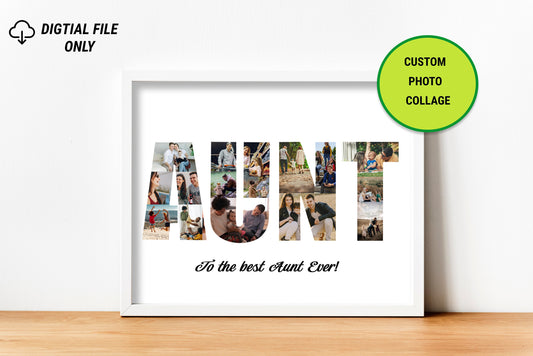 Personalized Aunt Photo Collage, Aunt Picture Collage, Auntie Gifts, Aunt Gift, Birthday Gifts for Her, Aunty Gifts, Printable Digital File