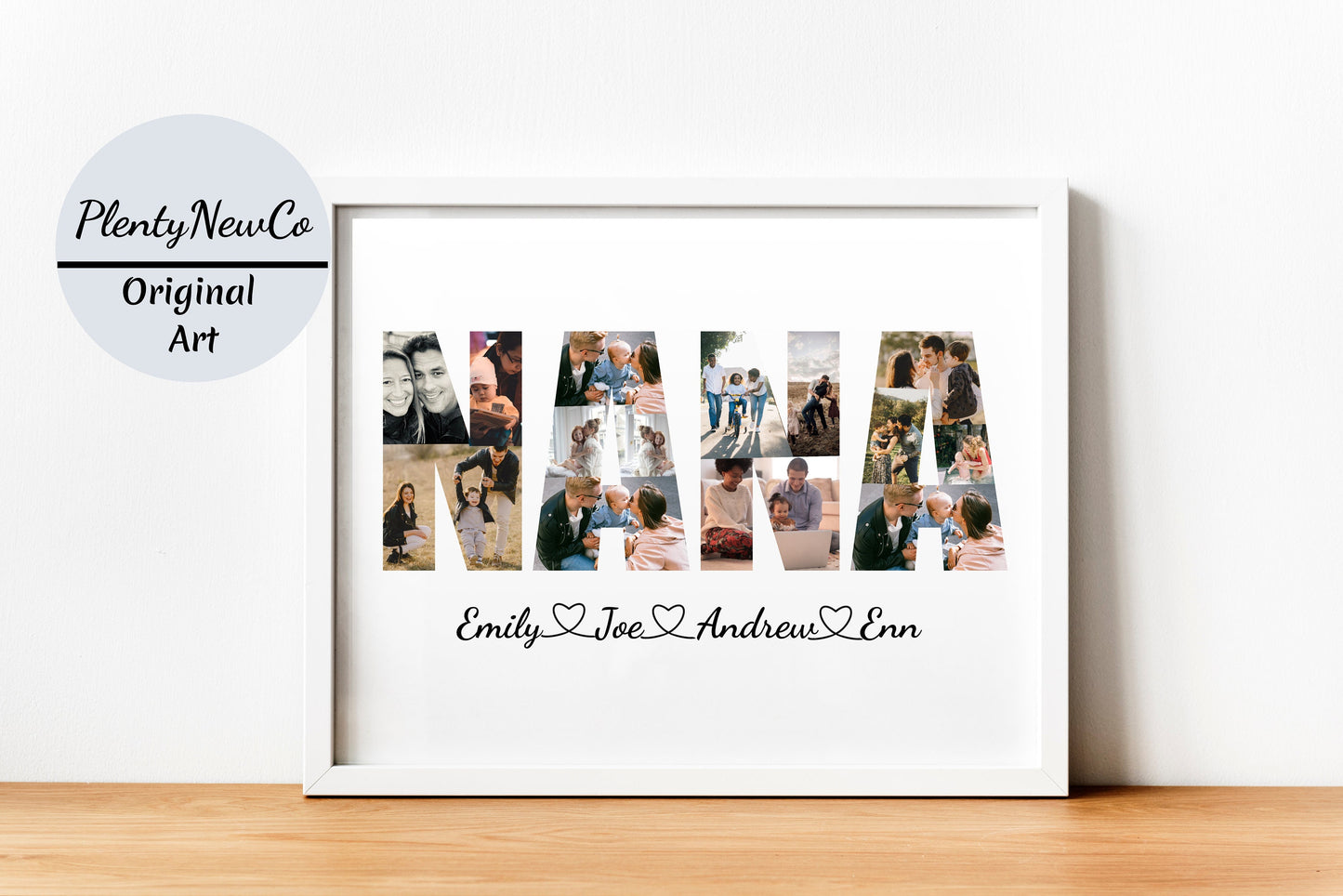 Custom Nana Photo Collage, Personalized Photo Collage, Custom Collage, Gift For Grandma, Mothers Day Gift, Birthday Present, Digital File