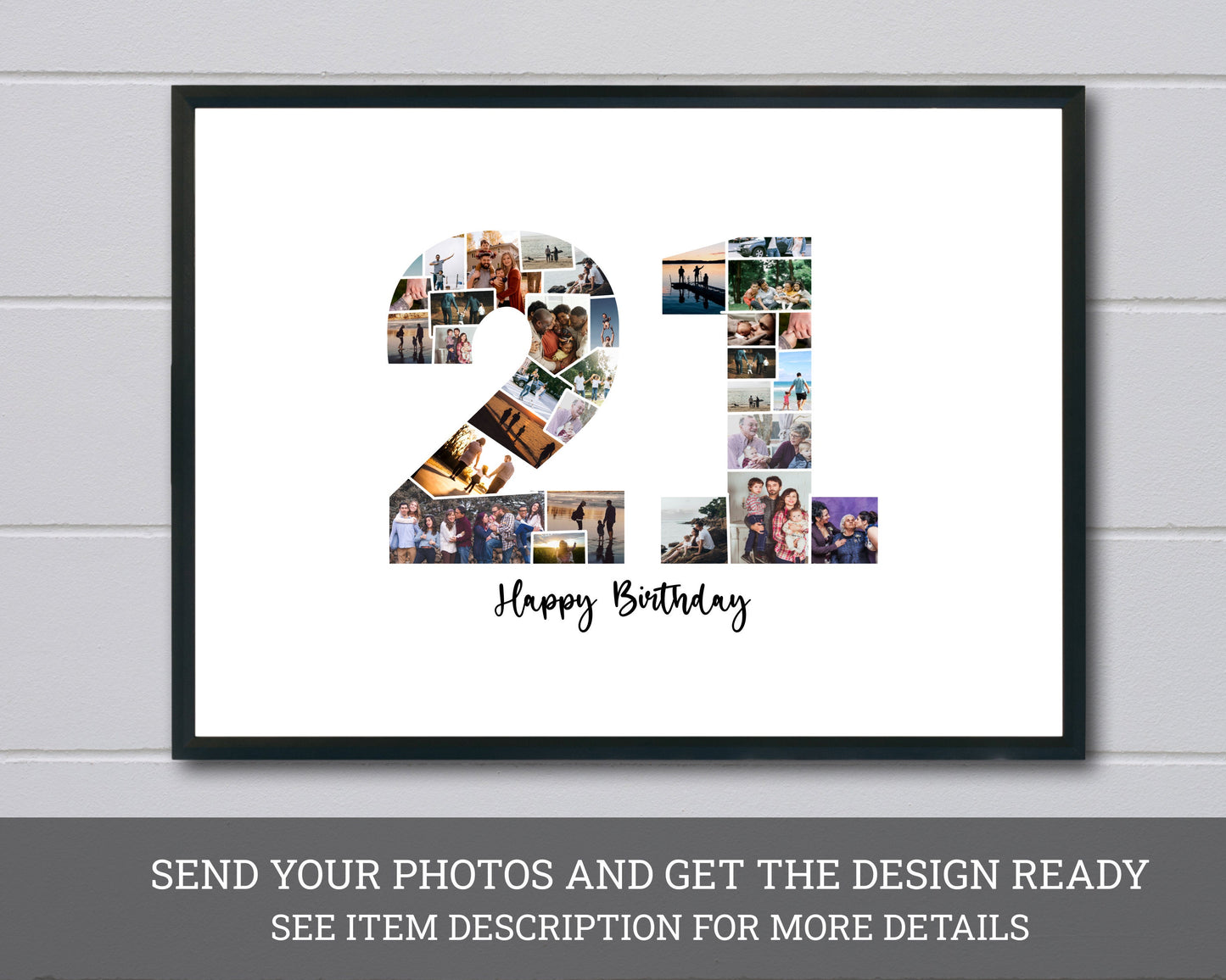 21st Birthday Photo Collage, 21st Anniversary Photo Collage, Twenty First Birthday Gift Ideas, 21st Anniversary Gift Ideas, PRINTABLE FILE