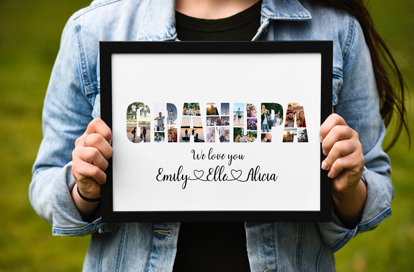 Custom Grandpa Photo Collage, Personalized Photo Collage, Custom Collage, Gift For Grandpa, Fathers Day Gift, Birthday Present, Gift for Dad