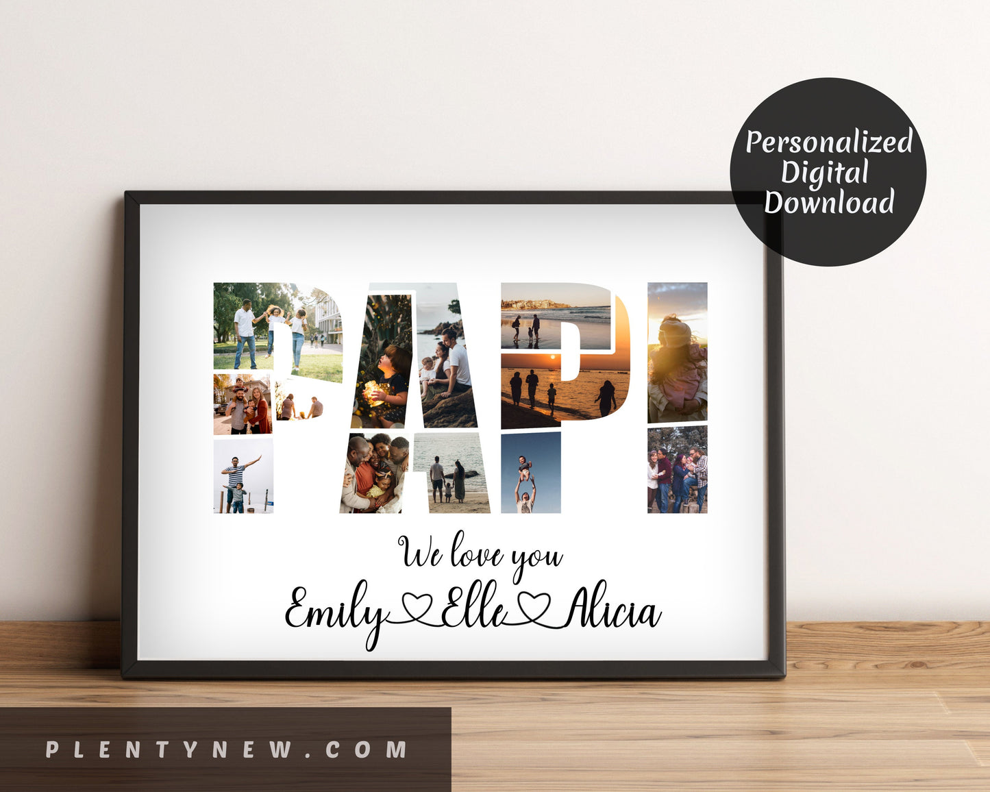 PAPI Photo Collage, Personalized Photo Collage, Personalised Gift, Gifts For Dad, Birthday Gift for Him, Fathers Day Gift, Digital File