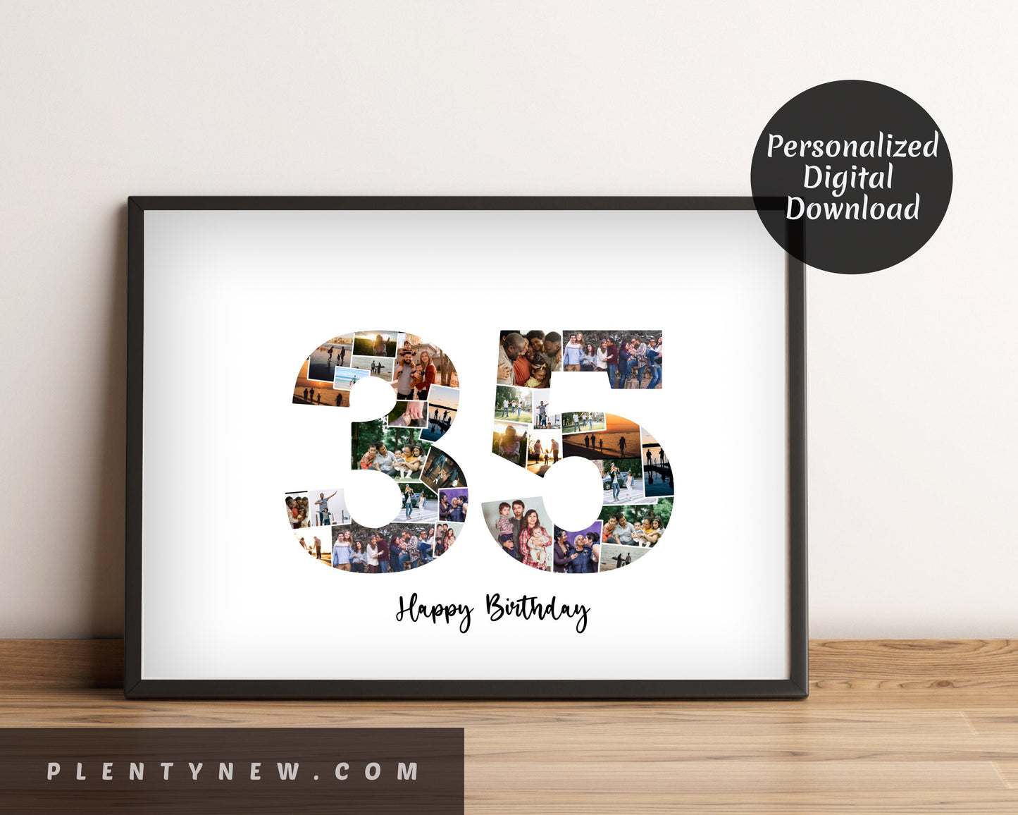 35th Birthday Photo Collage, 35th Anniversary Photo Collage, 35 Birthday Gift Ideas, 35 Anniversary Gift Ideas, Gift For Her, PRINTABLE FILE