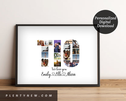 Tio Photo Collage, Personalized Picture Collage, Uncle Gift, Birthday Gift for Him, Unique Gifts for Men, Christmas Gift, PRINTABLE FILE
