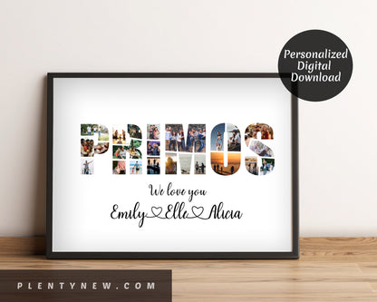 Primos Photo Collage, Cousins Picture Collage, Cousin Gifts, Cousins Make The Best Friends, Gift Ideas, Unique Gift, PRINTABLE FILE, gifts