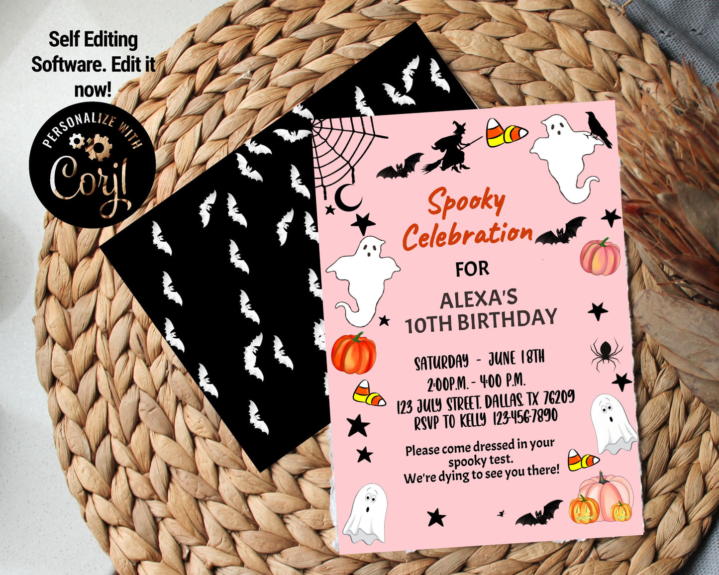 Editable Halloween Party Invitation HF