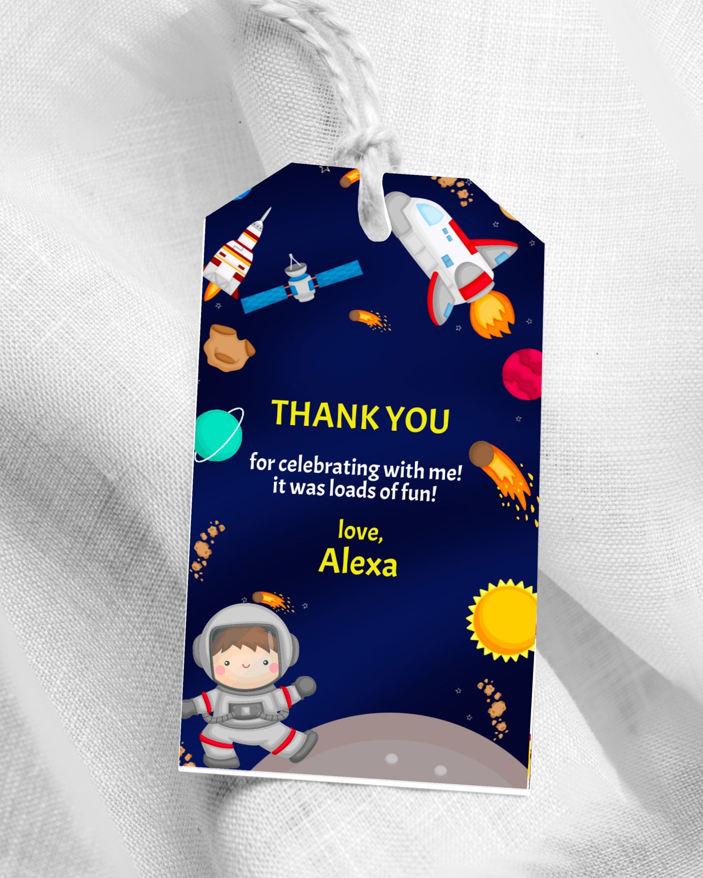 Editable Outer Space Birthday Invitation