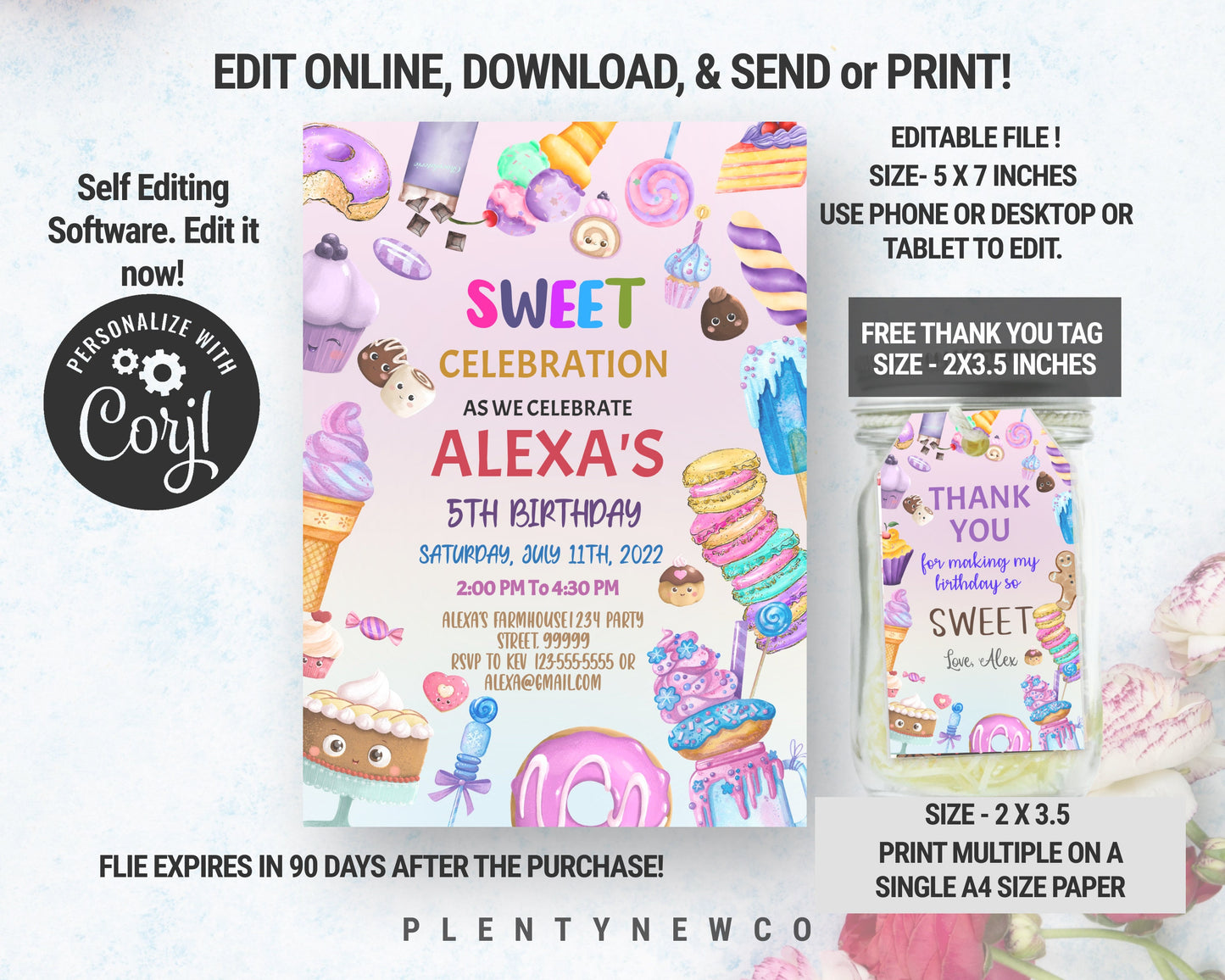 Sweets Candy Invitation IC