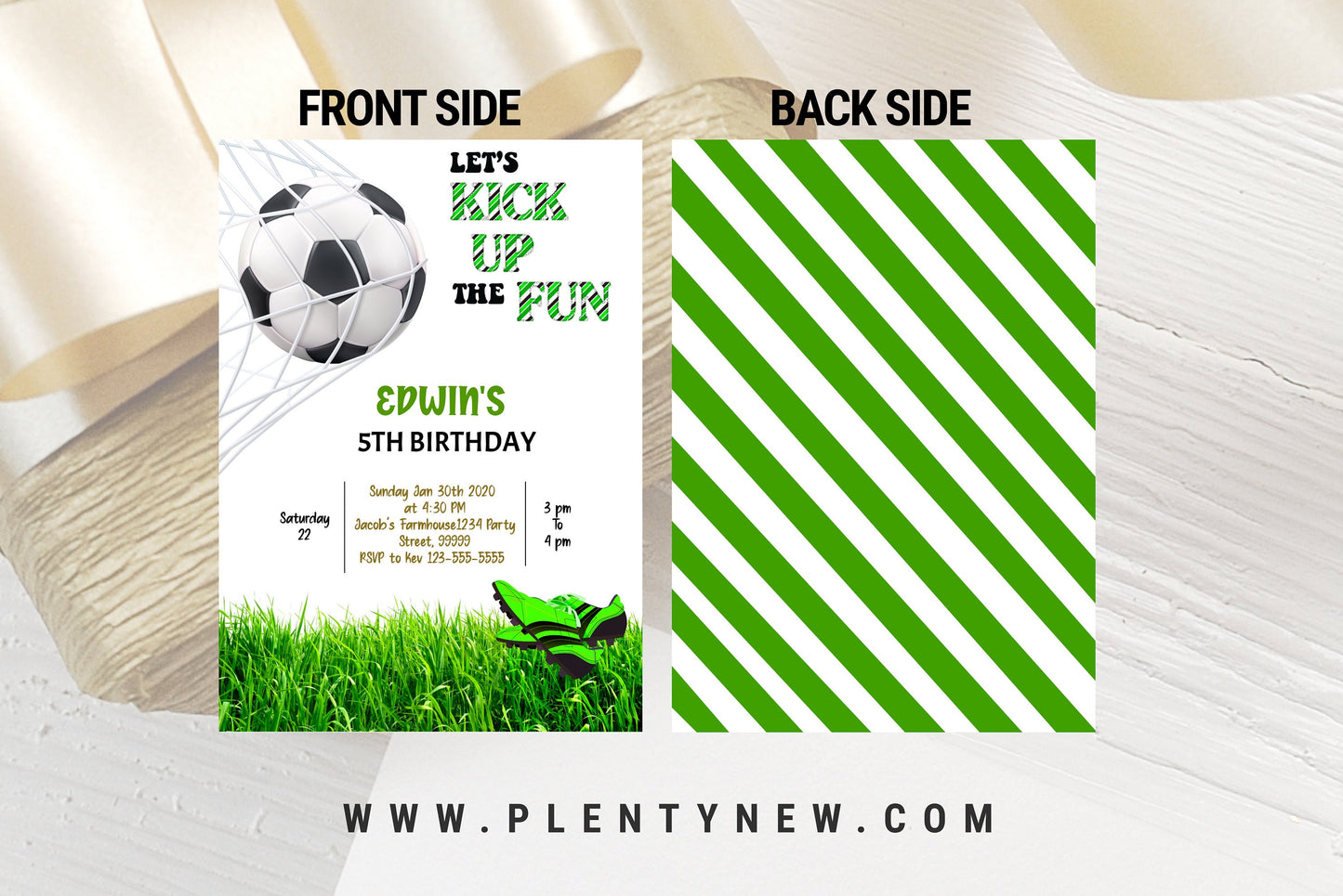 Soccer Invitation 5x7 Soccer Birthday Invitation YOU Edit and Print Soccer Birthday Soccer Invites Soccer Party Theme Soccer Birthday Invite