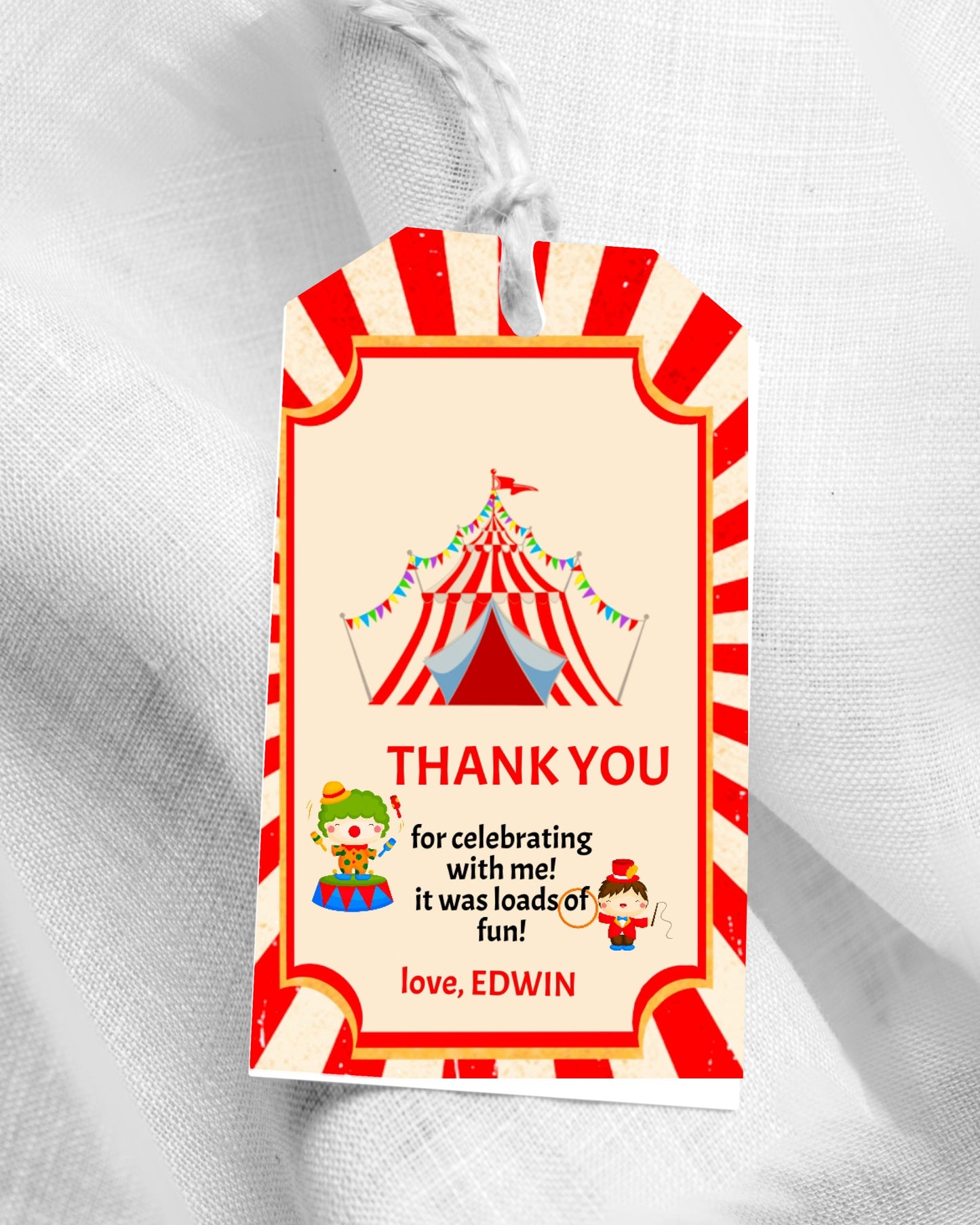 Carnival Ticket Birthday Invitation with picture, Circus Ticket Invitation, Carnival Invitation Carnival thank you tag Editable Template CIR