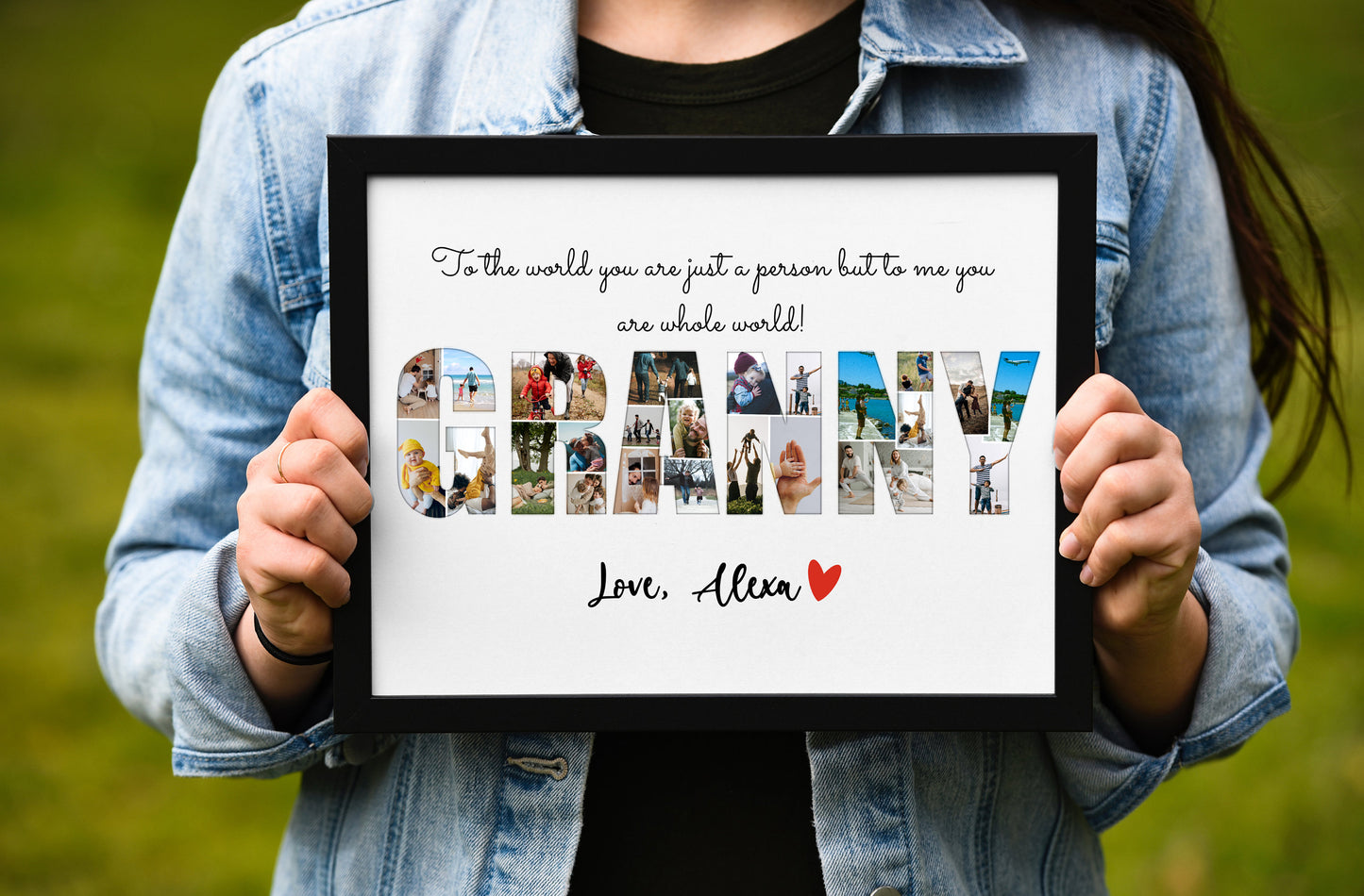 Granny Photo Collage, Personalized Photo Gift, Gift for NANA, Grandma Photo Collage, Gift for granny from Grandkids, Grandmother Photo Gift
