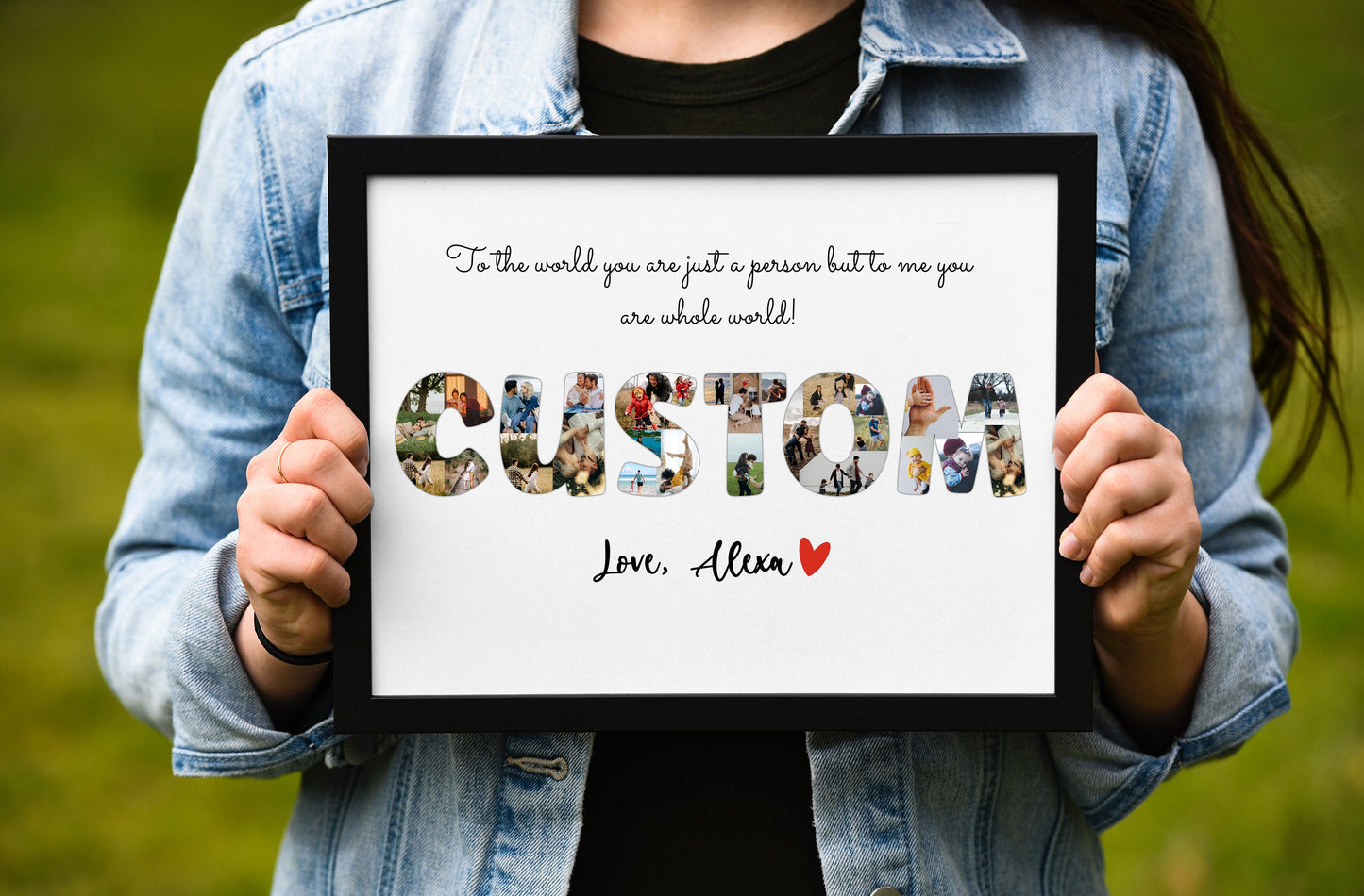 Custom Name Picture Collage, Personalized Text Photo Collage, Custom Letter Collage, Your text photo collage, Photo Collage Gift, Word Art