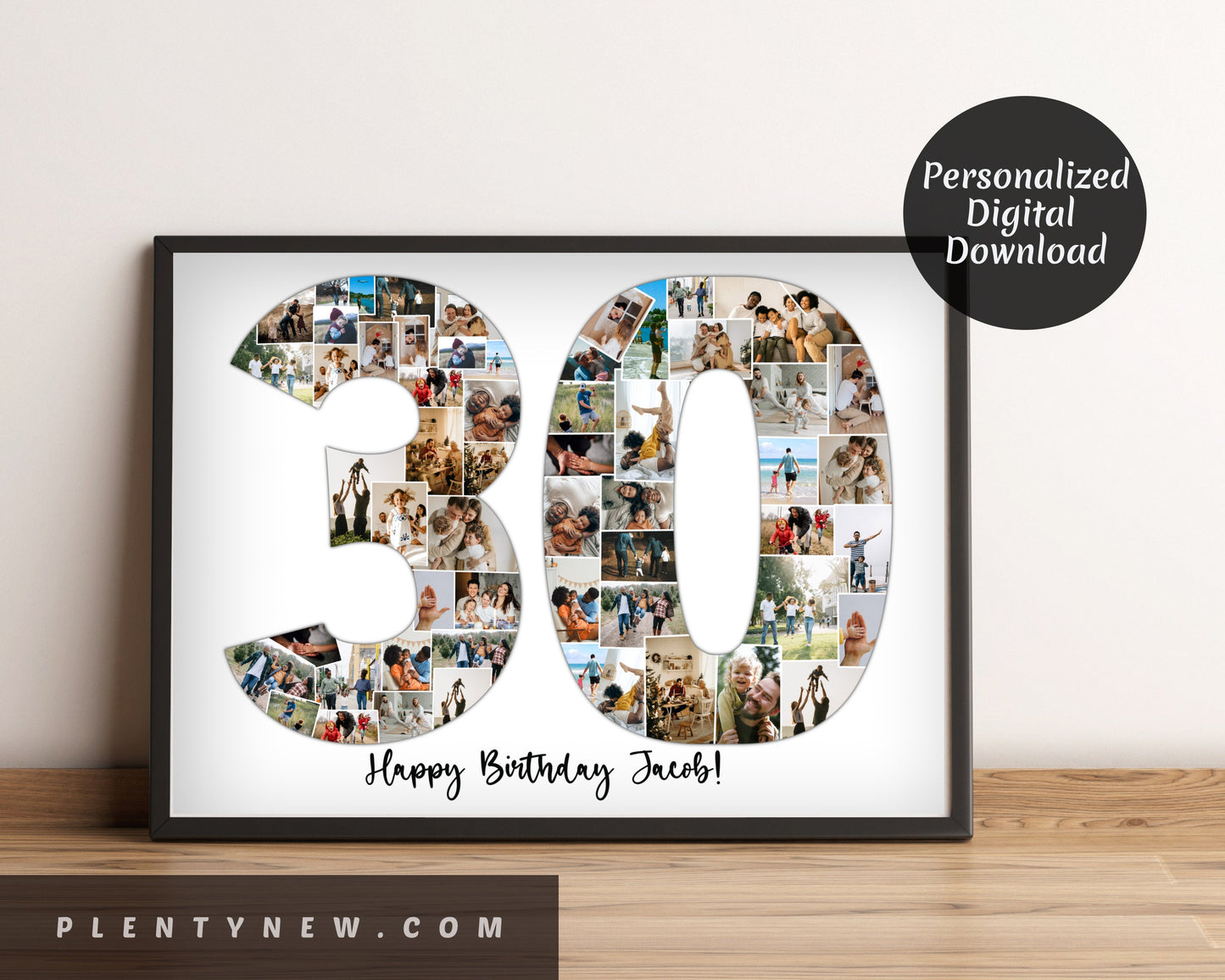 Personalized 30th Anniversary Gift, 30th Anniversary Photo Collage Gift, 30th Anniversary Collage Gift for Parents, 30 Years of Marriage