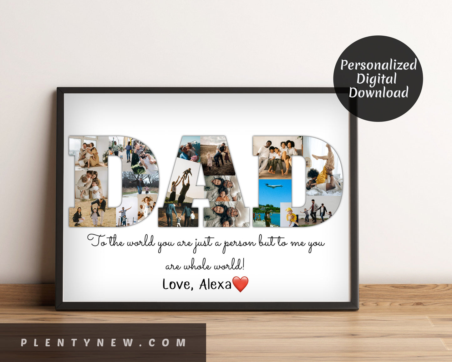 Dad Photo Collage | Customized Father's Gift | Gift For Dad | Personalised Collage | Printable Father Day Photo Collage | Gift for him