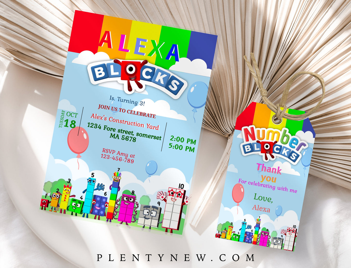 Numberblocks Birthday Invitation | Numberblocks Party Invite | Numberblocks Printable Invitation | Digital Editable Template | NUMBER BLOCKS